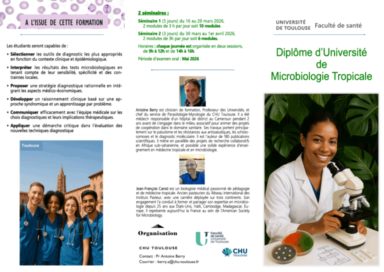 Seminaires - diplome d universite de microbiologie tropicale